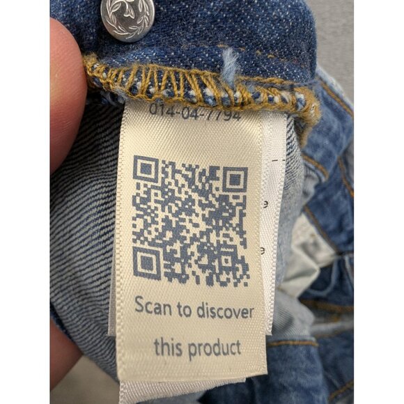 Universal Thread Overalls Womens 8 Blue Denim Bib Adjustable Straps Stretch - Picture 16 of 16